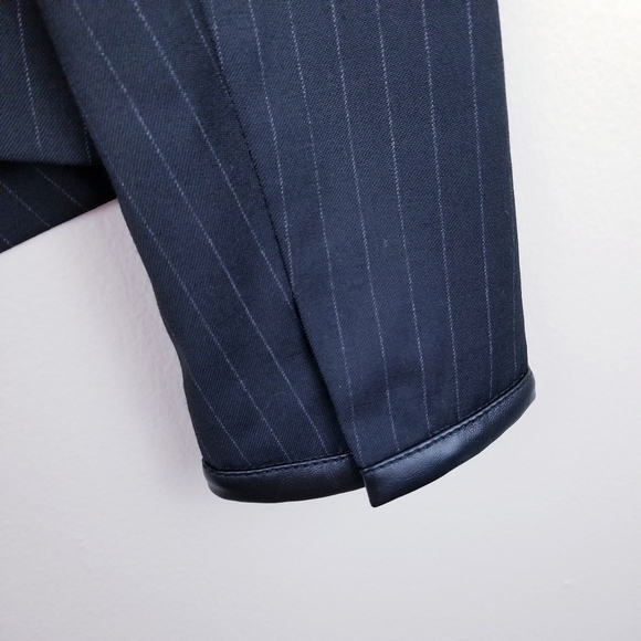 WHBM | Black Wool Blend Chalk Stripe Blazer Jacket - Picture 6 of 8